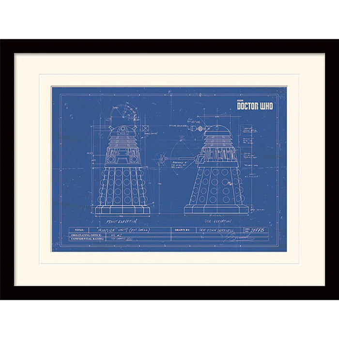 Doctor Who - Dalek Blueprint - Kehystetty taidejuliste