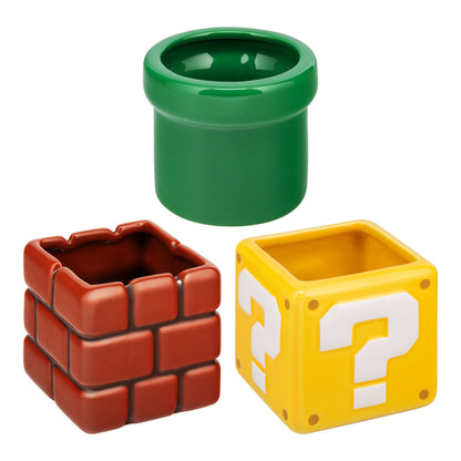 Super Mario - Block, Brick Block & Warp Pipe - Napostelukulhot (3 kpl setti)
