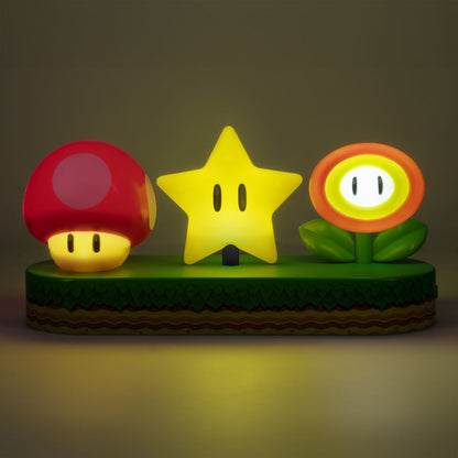 Super Mario - Mushroom Star Flower - Valaisin (lamppu)