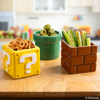 Super Mario - Block, Brick Block & Warp Pipe - Napostelukulhot (3 kpl setti)