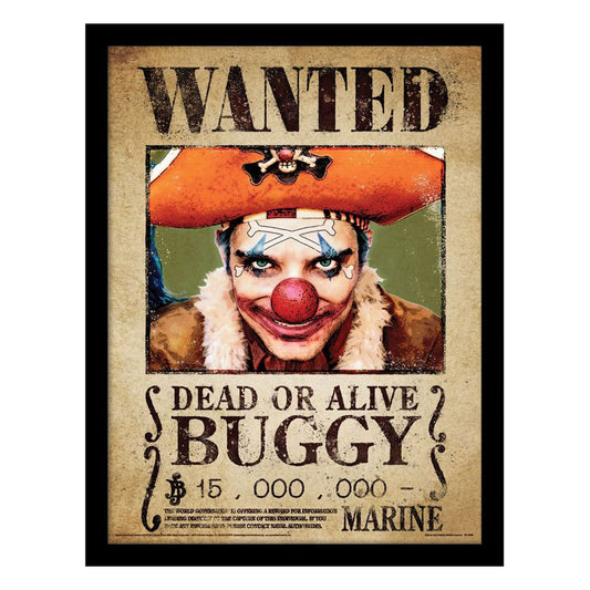 One Piece - Wanted Buggy - Kehystetty taidejuliste