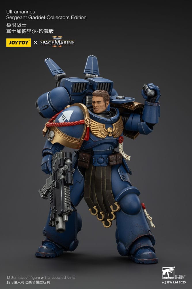 Warhammer 40,000 - Space Marine 2 Action Figure Ultramarines Sergeant Gadriel Collectors Edition - Toimintafiguuri / toimintahahmo