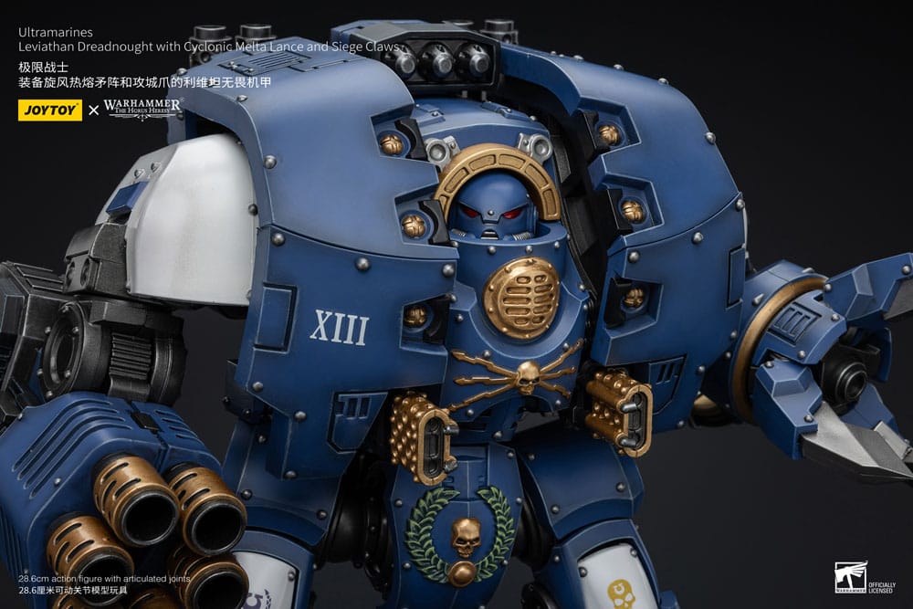 Warhammer 40,000 - Ultramarines Leviathan Dreadnought with Cyclonic Melta Lance And Siege Claws - Toimintafiguuri / toimintahahmo