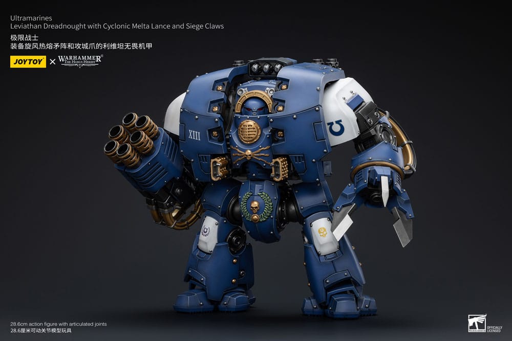 Warhammer 40,000 - Ultramarines Leviathan Dreadnought with Cyclonic Melta Lance And Siege Claws - Toimintafiguuri / toimintahahmo