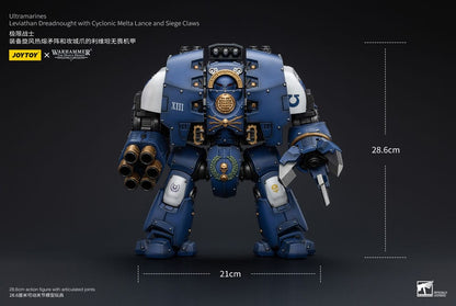 Warhammer 40,000 - Ultramarines Leviathan Dreadnought with Cyclonic Melta Lance And Siege Claws - Toimintafiguuri / toimintahahmo