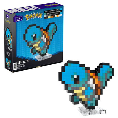 Pokémon - Squirtle Pixel Art - Mega Building Set (rakennussarja)