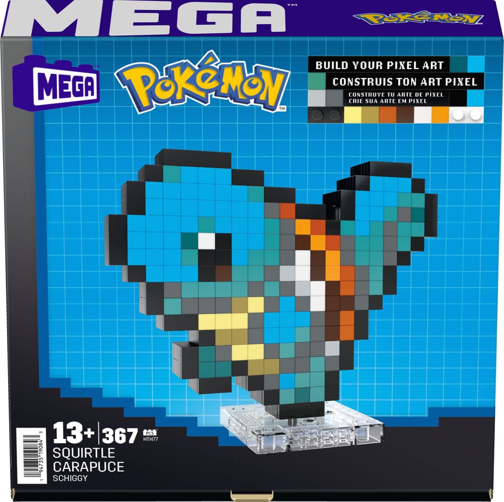 Pokémon - Squirtle Pixel Art - Mega Building Set (rakennussarja)
