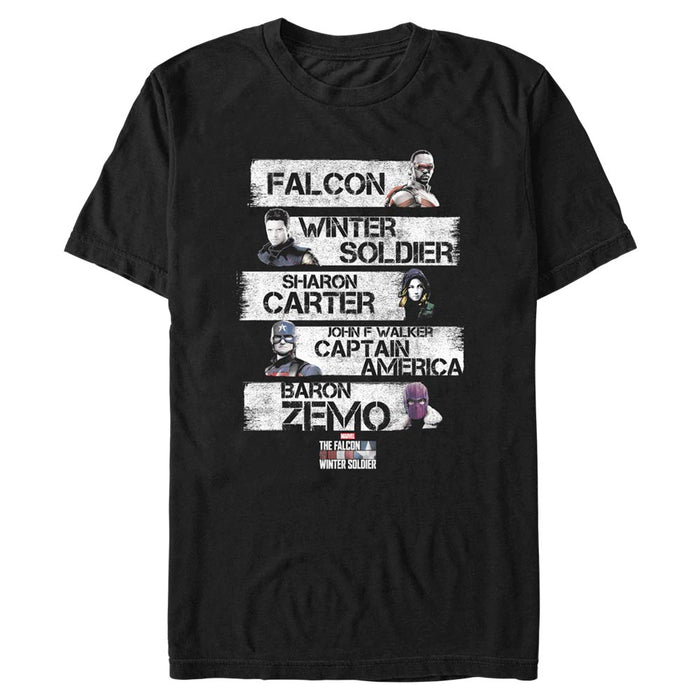 The Falcon and the Winter Soldier - Character Stack - T-paita