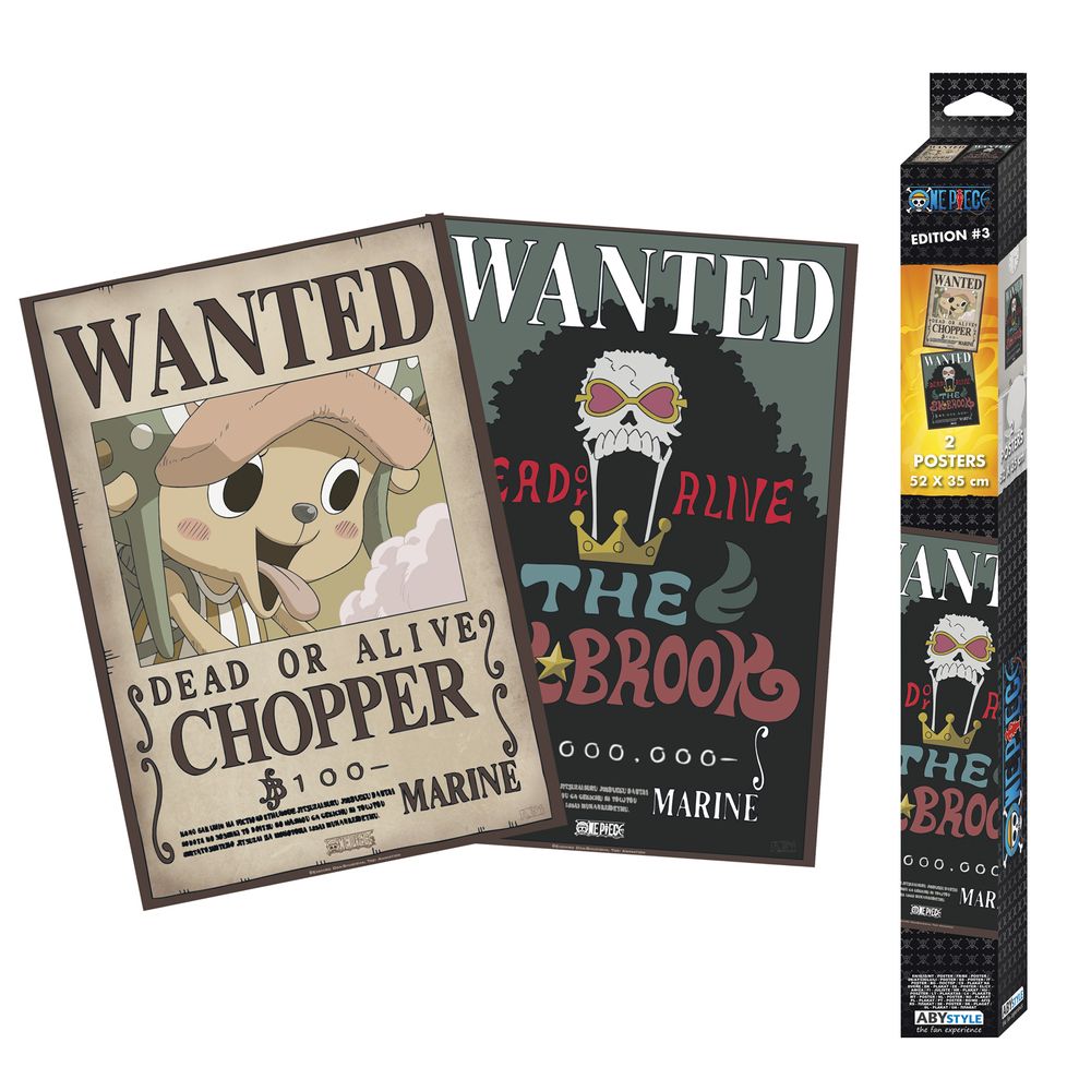 One Piece - Wanted Book & Chopper - Julistesetti (2kpl)