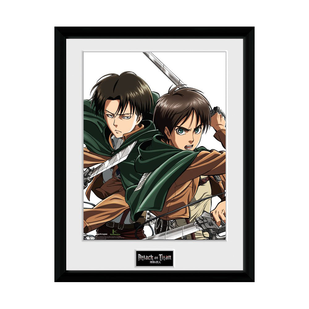 Attack on Titan - Levi & Eren - Kehystetty taidejuliste