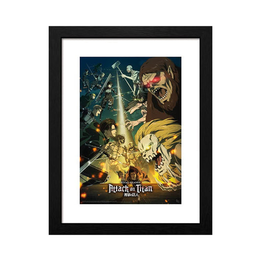 Attack on Titan - Fight - Kehystetty taidejuliste