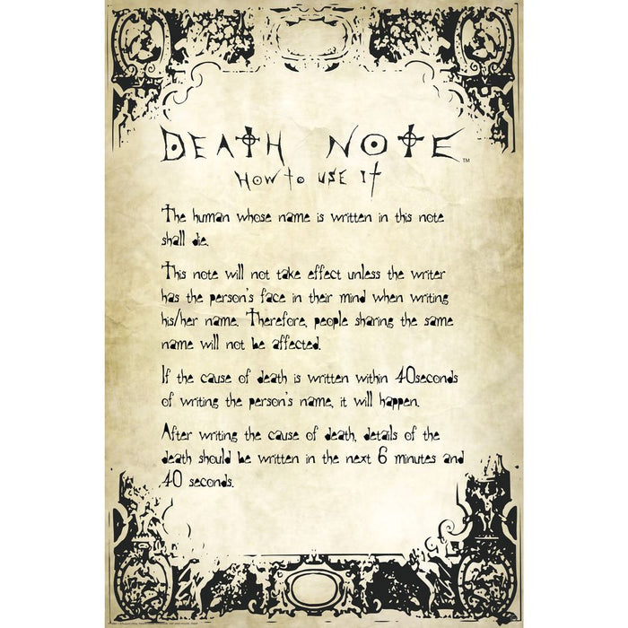 Death Note - Rules - Juliste