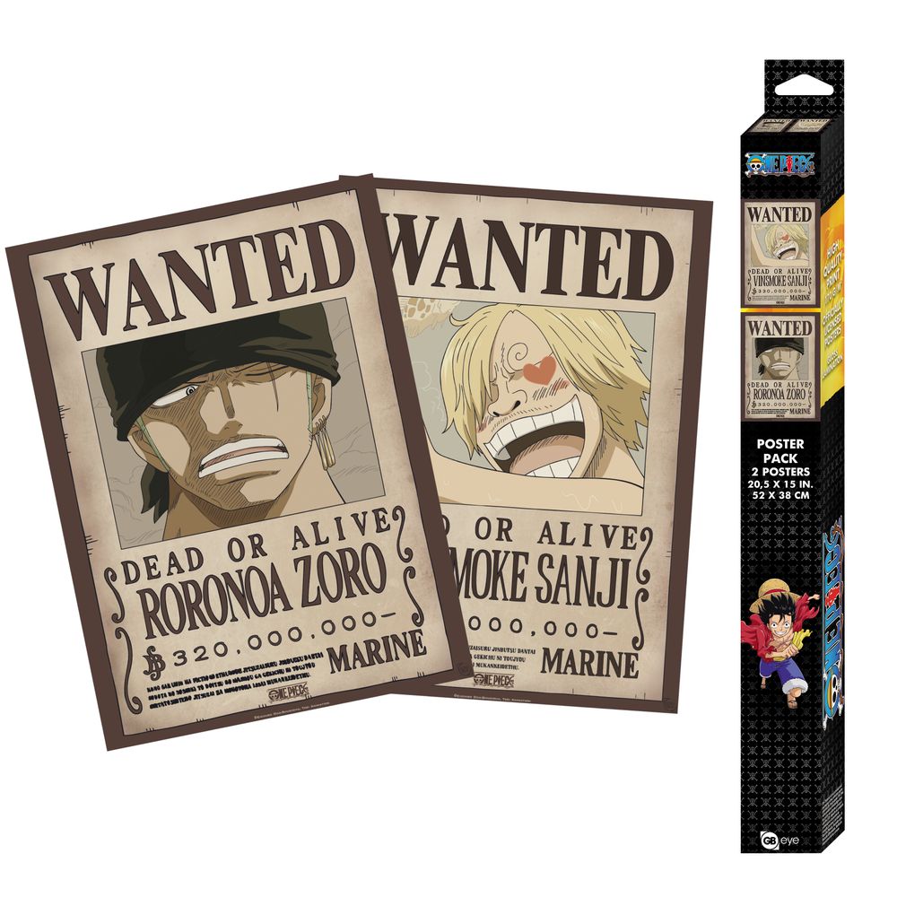 One Piece - Wanted Zoro & Sanji - Chibi-julisteet (2 kpl julistesetti)