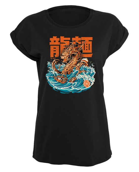 Ilustrata - Black Dark Great Ramen Dragon - Naisten T-paita