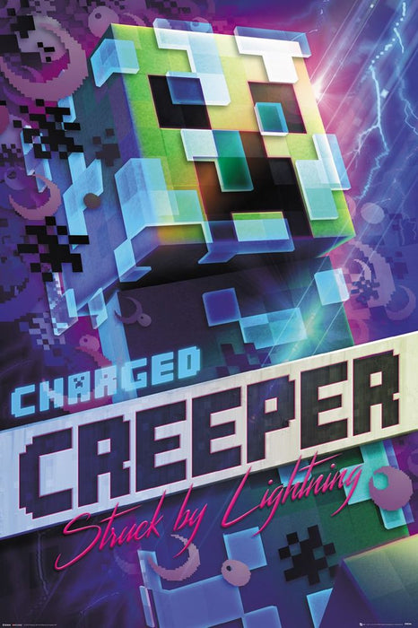 Minecraft - Charged Creeper - Juliste