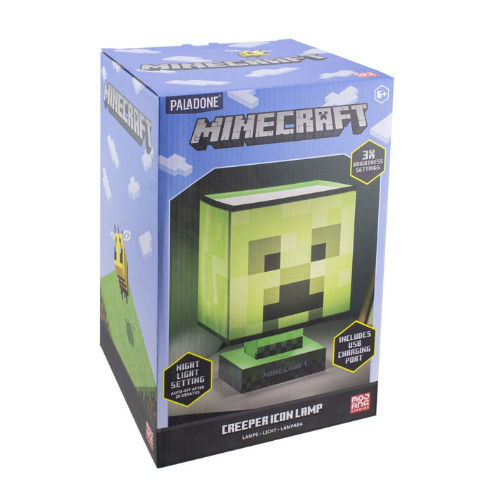 Minecraft - Creeper - Valaisin + USB-laturi