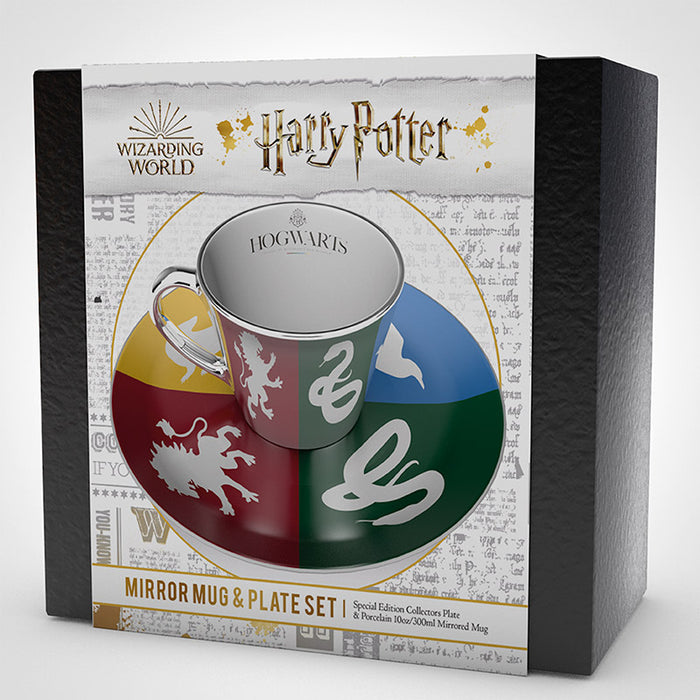 Harry Potter - Houses - Peilireunuksinen muki & lautanen (setti)