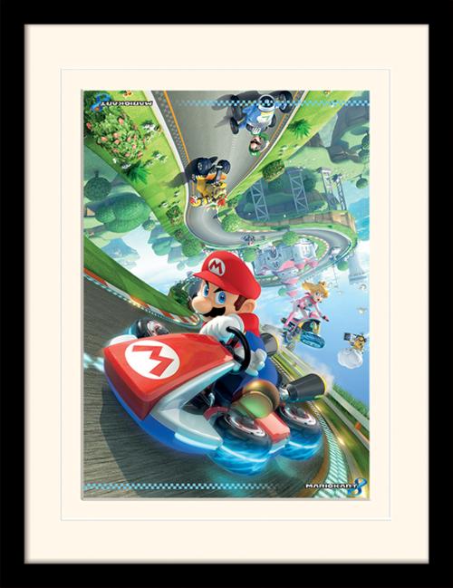 Super Mario - Mario Kart 8 - Kehystetty taidejuliste