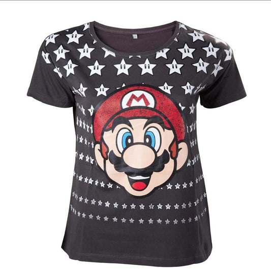 Super Mario - Mario with Stars - Naisten T-paita