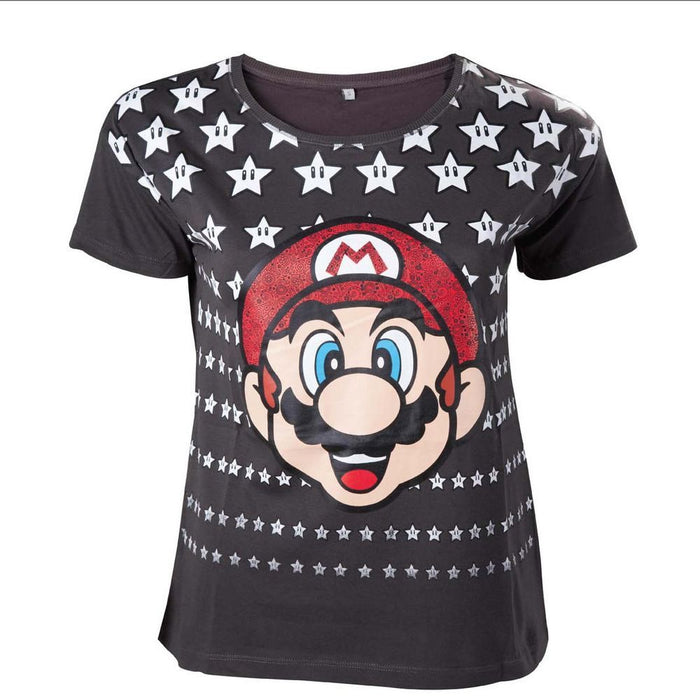 Super Mario - Mario with Stars - Naisten T-paita