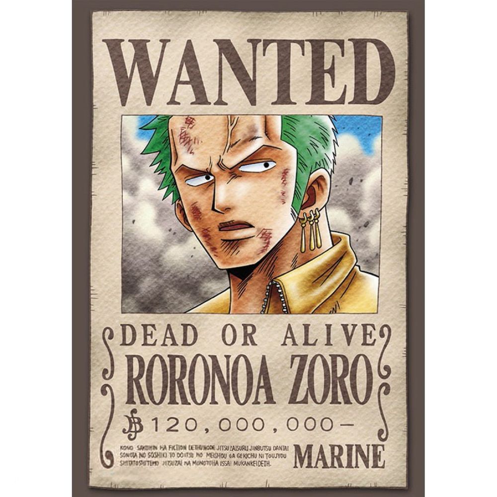 One Piece - Zoro Wanted - Postikortit