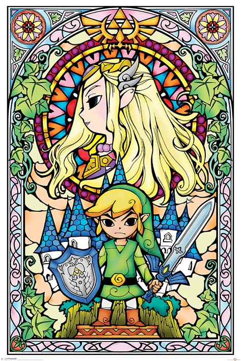 The Legend of Zelda - Stained Glass - Juliste