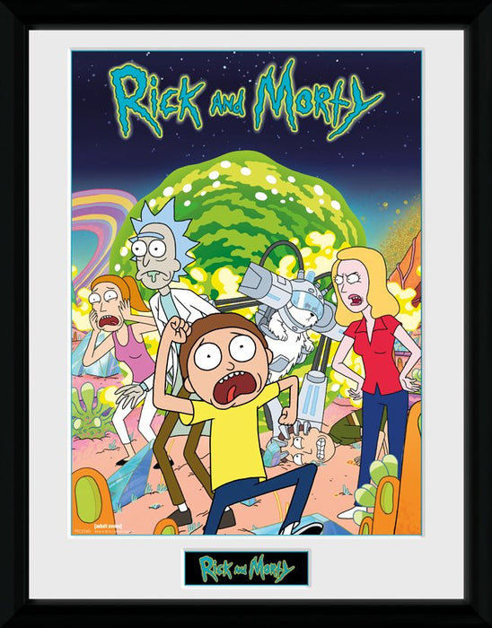 Rick and Morty - Group - Kehystetty taidejuliste
