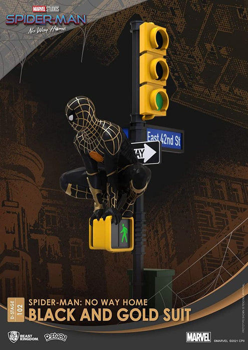 Spider-Man - Black & Gold Suit - D-Stage Diorama (kolmiulotteinen keräilyesine)