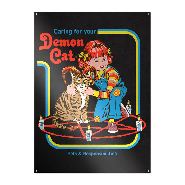 Steven Rhodes - Caring For Your Demon Cat - Metallikyltti