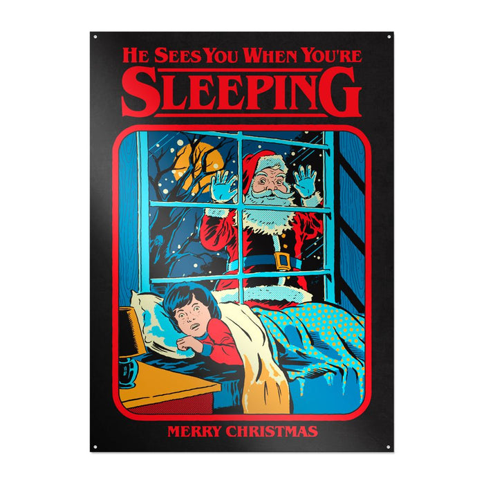 Steven Rhodes - He Sees You When You're Sleeping - Metallikyltti
