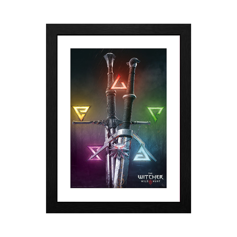 The Witcher - Signs & Swords - Kehystetty taidejuliste