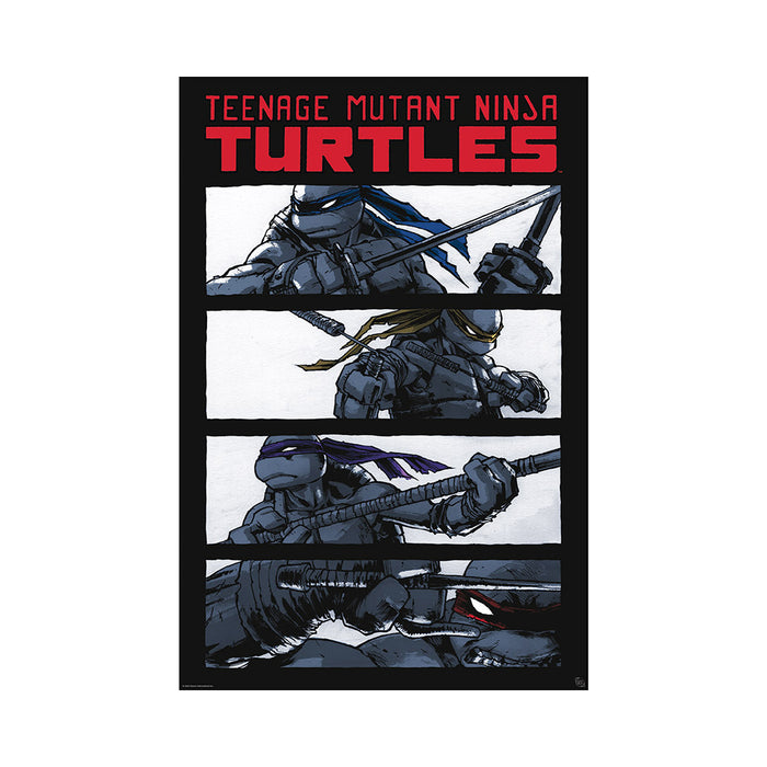 Teenage Mutant Ninja Turtles - Black & White - Juliste